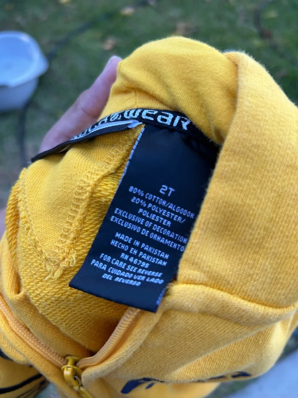 Rocawear Kids Yellow Hooded Zip-Up Sweatshirt with Navy Accents